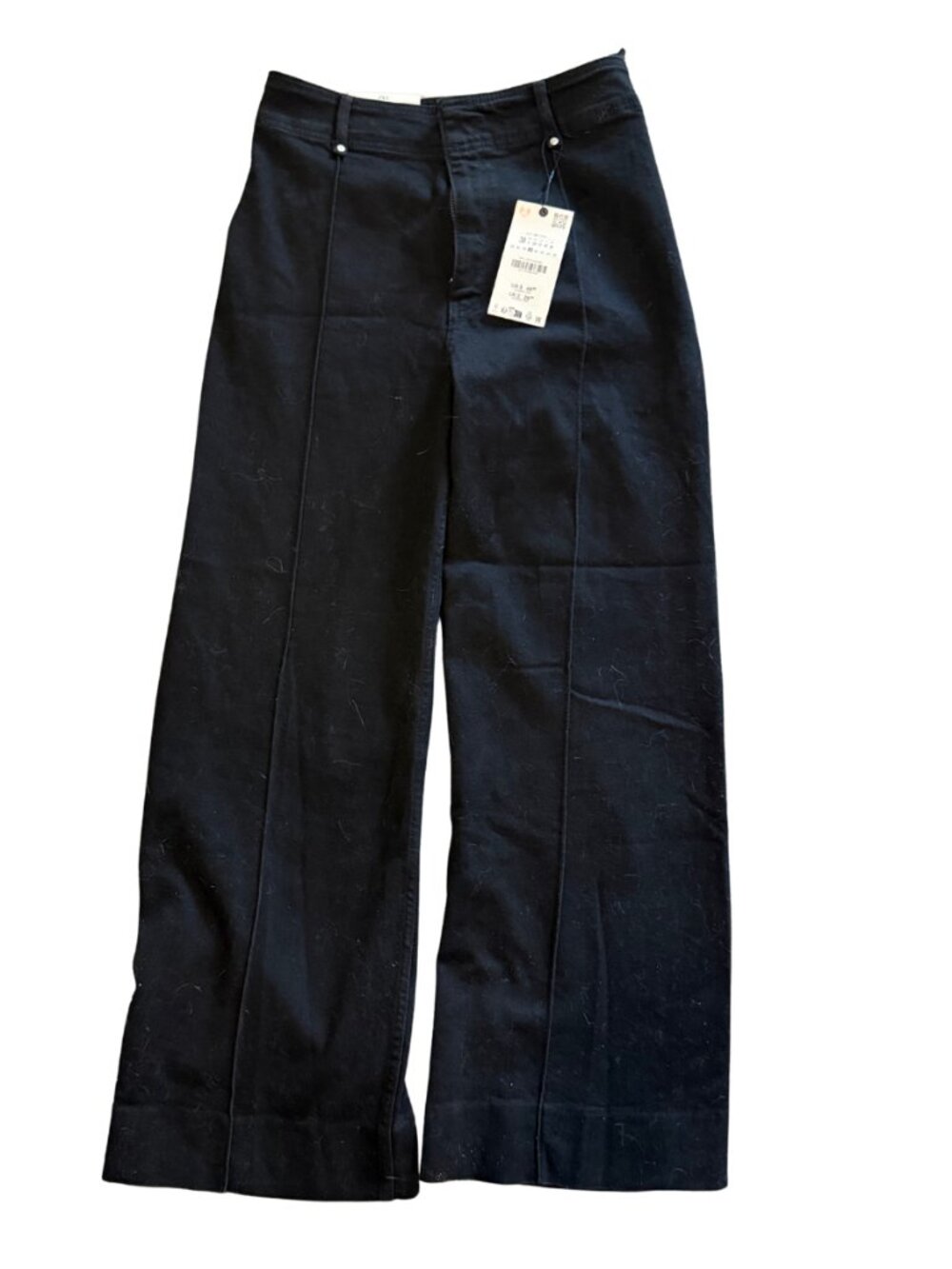 Zara Tailored Wide Leg Black Pants Size 6